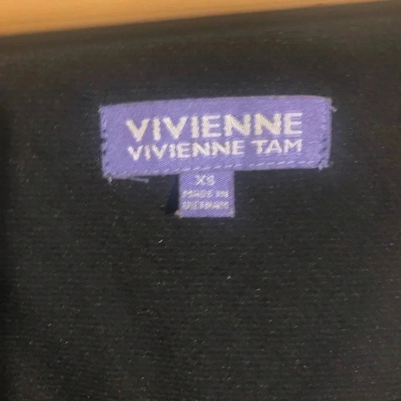 Vivienne Tam Abstract Blue Black Sleeveless Lined Mini Shift Dress Artsy Size S - Picture 6 of 10